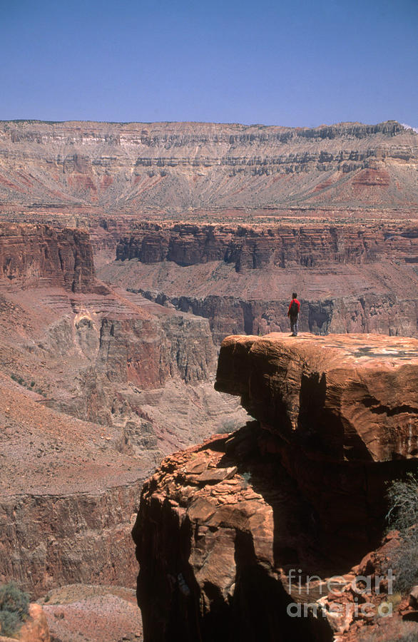 Hiker In The Grand Canyon Photograph by Mark Newman