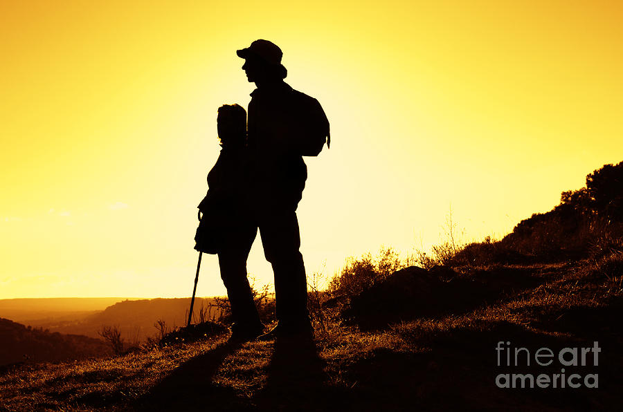 Nature Photograph - Hiking Couple by Carlos Caetano