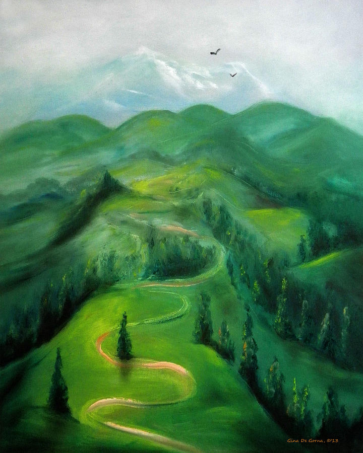 Hiking Painting by Gina De Gorna