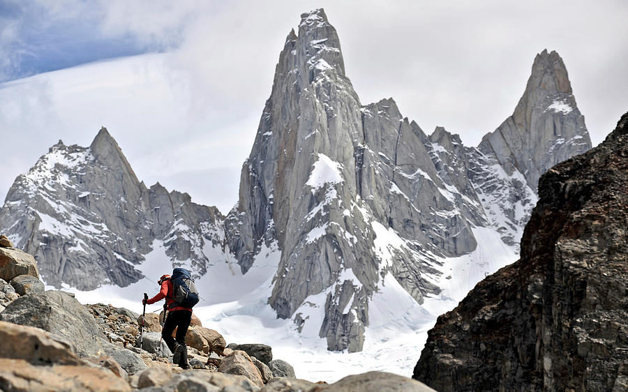 Hiking Near Monte Fitz Roy In Los Photograph by HagePhoto - Fine Art ...