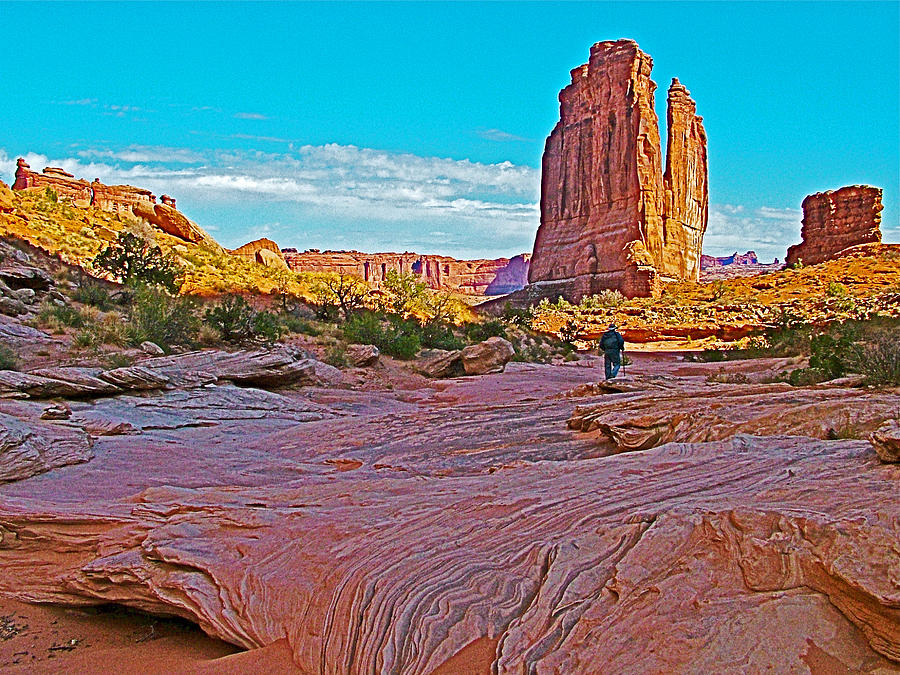 Hiking Park Avenue Trail in Arches National Park-Utah Photograph by Ruth Hager
