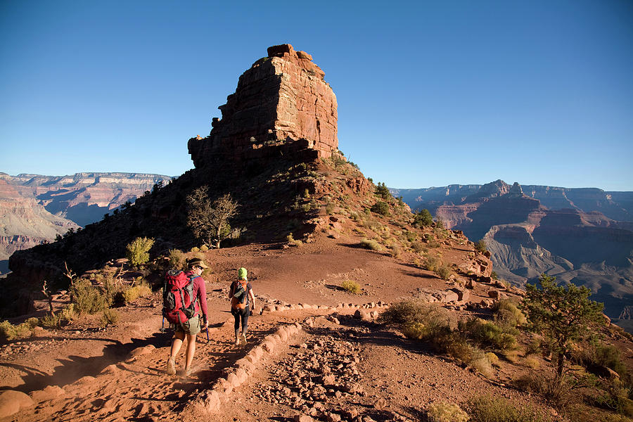 Hiking The South Kaibab Trail Photograph by Justin Bailie - Fine Art ...