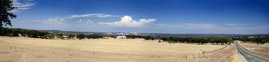 Hill Country and Enchanted Rock Panorama Photograph by Greg Reed