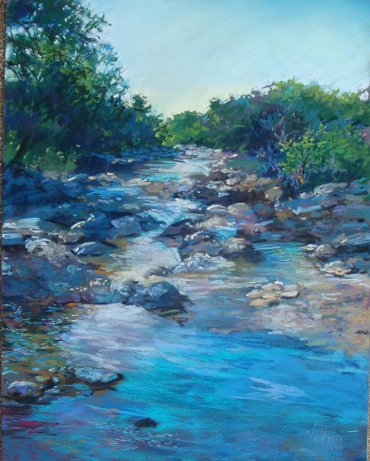 Hill Country Stream Painting by Karen Vernon