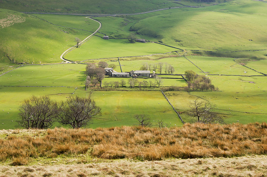 Hill Farm in the Peak district Photograph by Pete Hemington