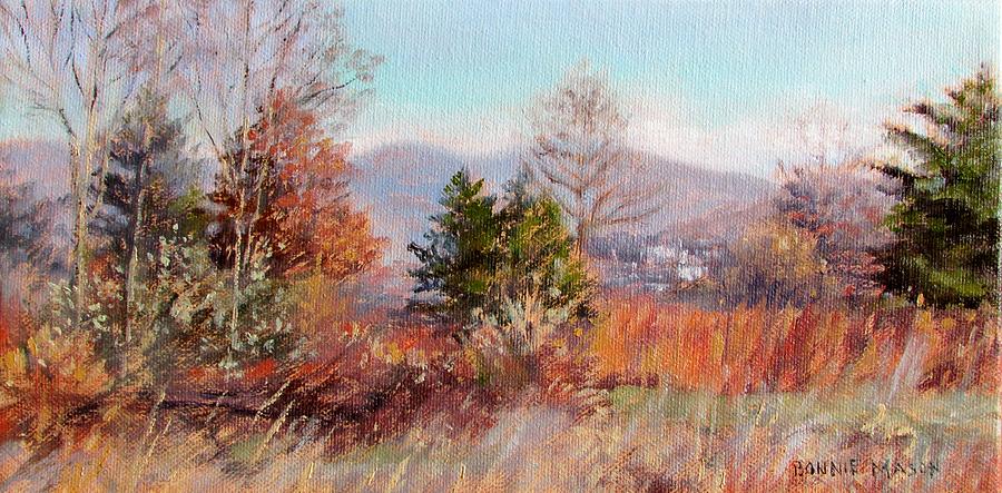 Tree Painting - Hill Top View- in Autumn by Bonnie Mason