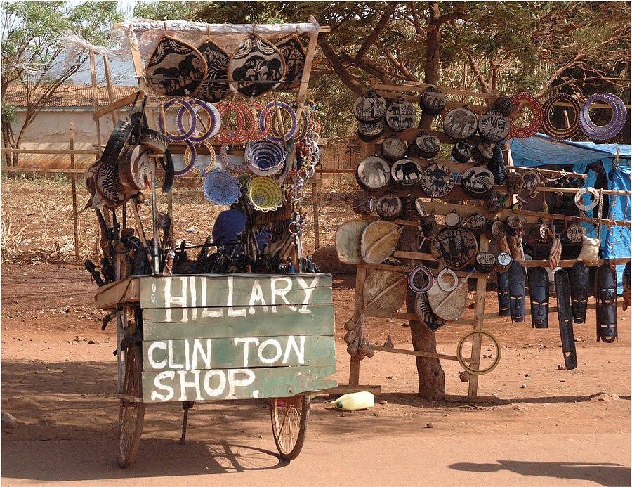 Hillary Clinton Shop Tanzania Photograph by Tom Wurl