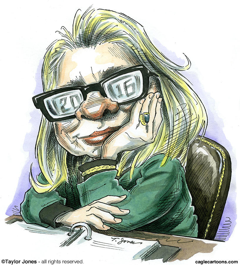 Hillary Drawing - Hillaryvision by Taylor Jones