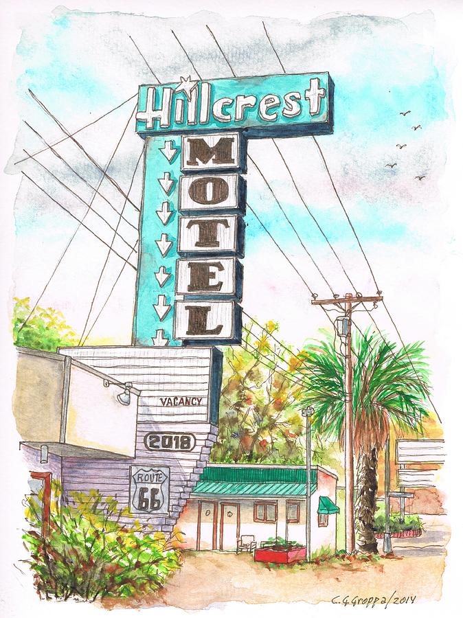 Hillcrest Motel In Route 66 - Andy Devine Ave In Kingman - Arizona Painting