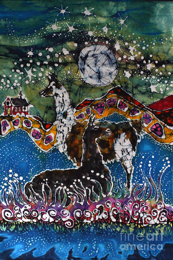 Llama Tapestry - Textile - Hills Alive With Llamas by Carol Law Conklin