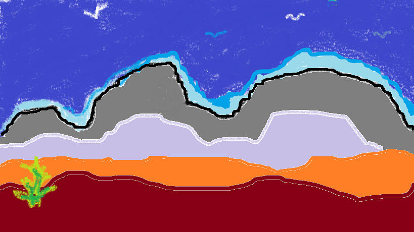Hills in Paint Digital Art by Lenore Senior