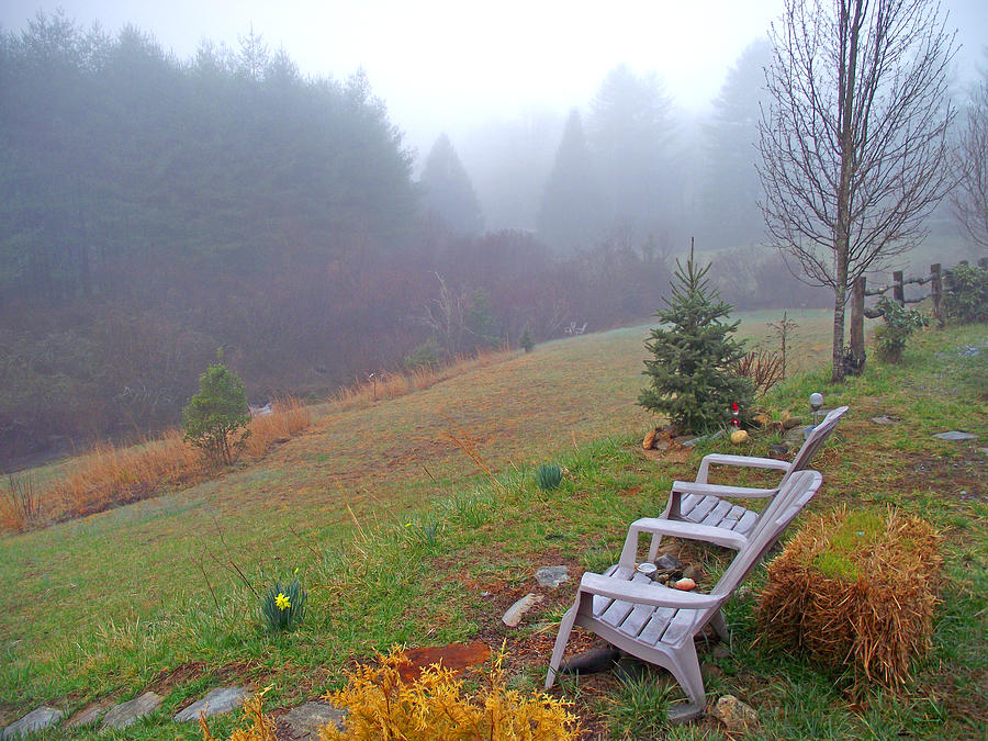 Hillside Chairs in the Fog Photograph by Duane McCullough