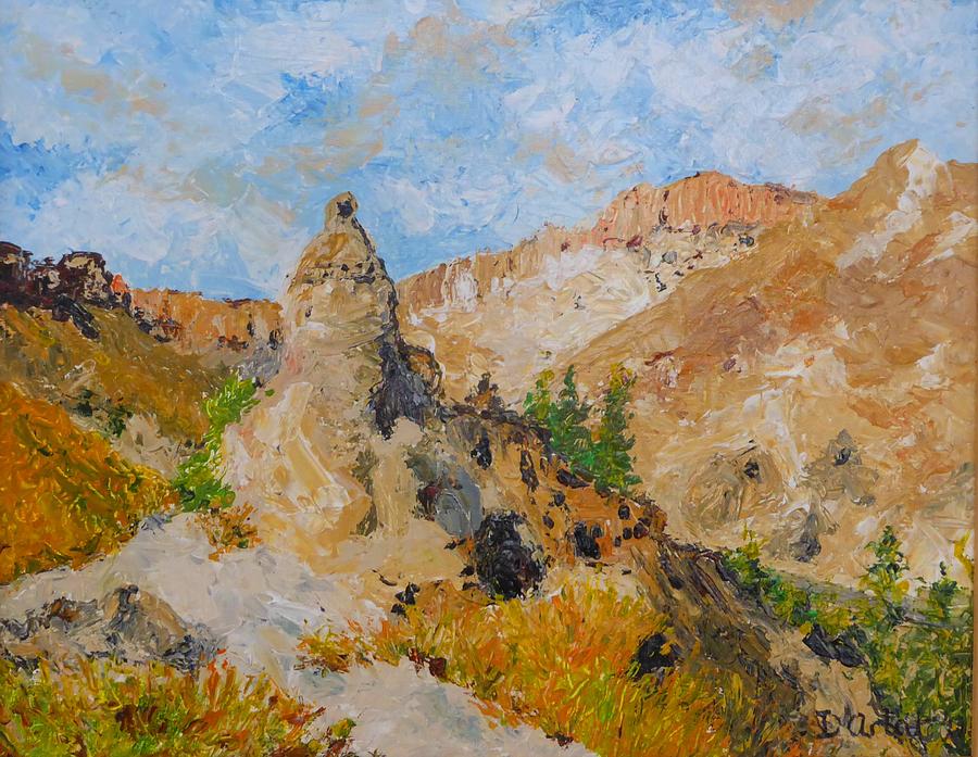 Hillside Church in Cappadocia Painting by Diane Arlitt