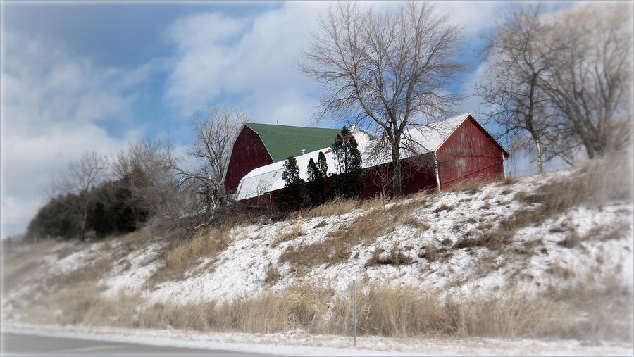 Hillside Farm In Winter Photograph by Kay Novy