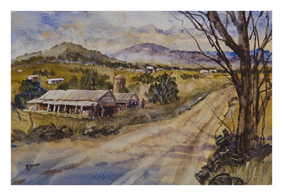 Hillside Farms Painting by Barry Jones
