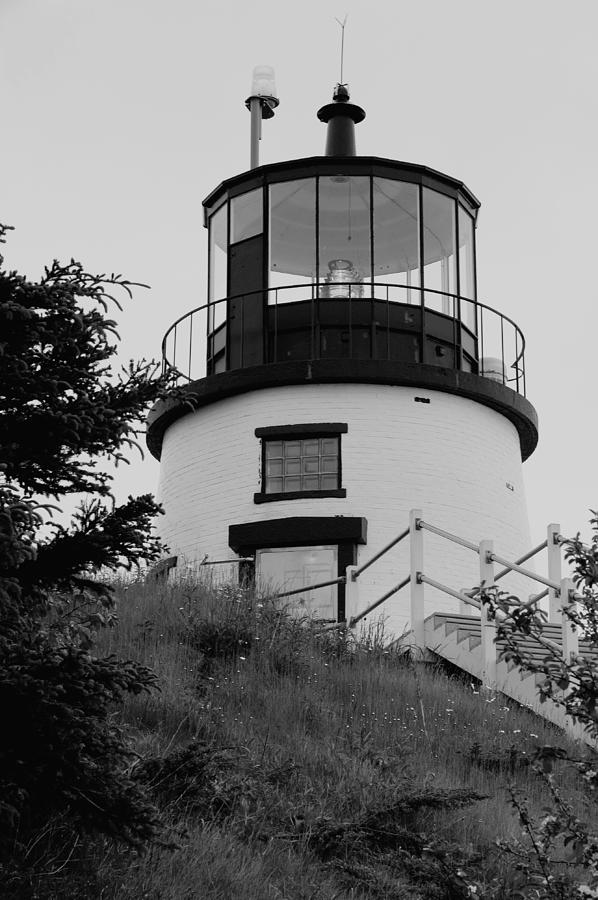 Hilltop Light in Black and White Photograph by Paul Mangold