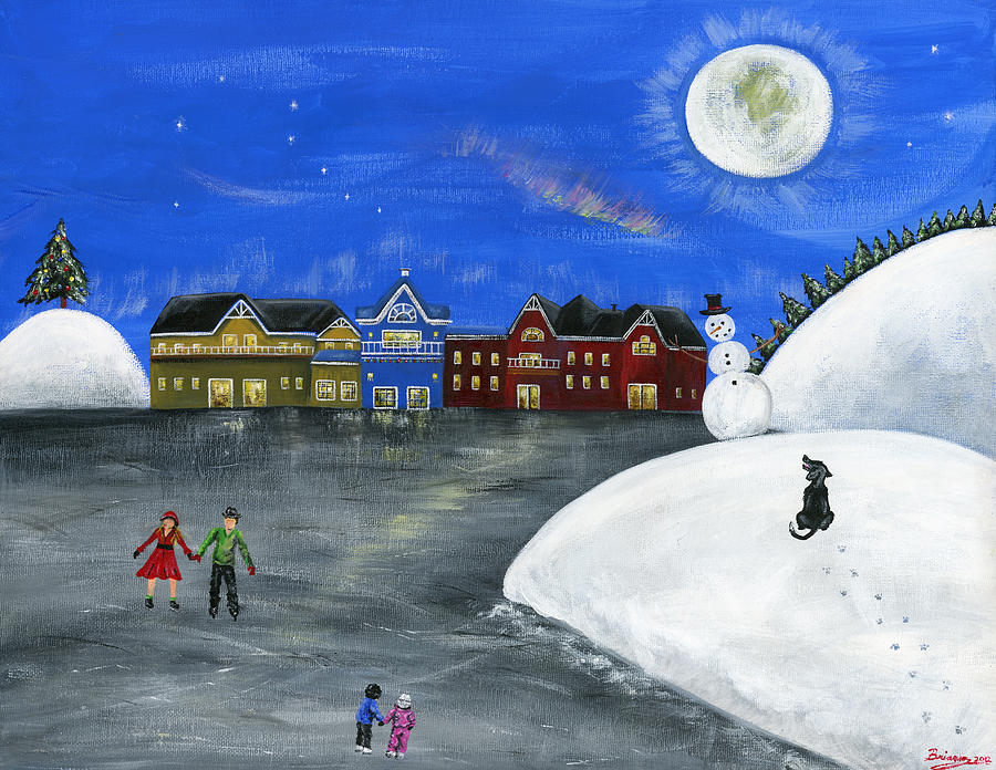 Winter Painting - Hilly Hope by Brianna Mulvale