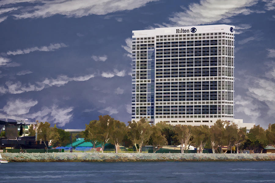 Hilton Bayfront Digital Art by Photographic Art by Russel Ray Photos