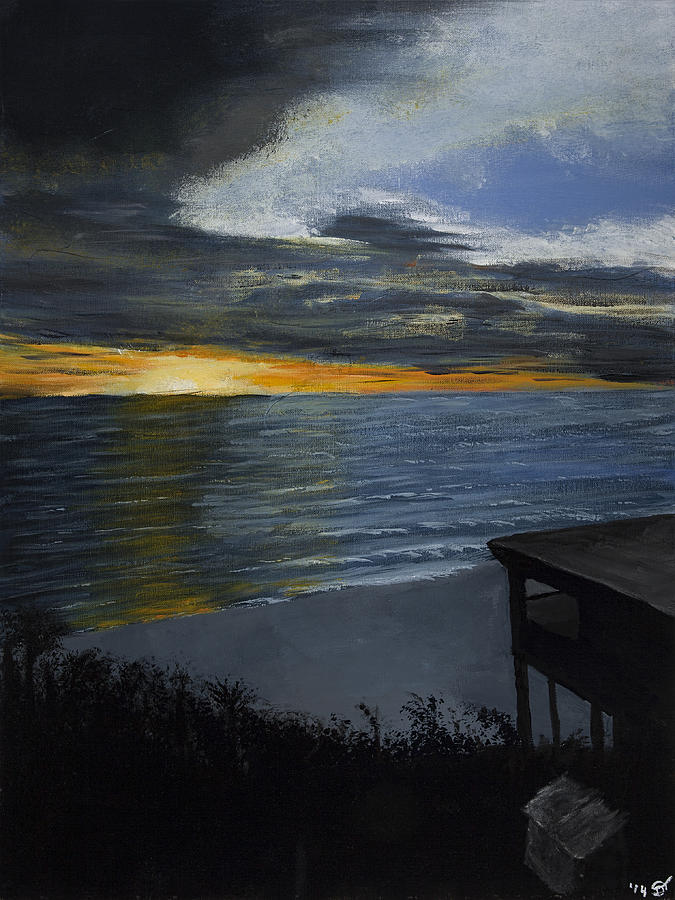 Hilton Head Sunrise Painting by Davend Dom