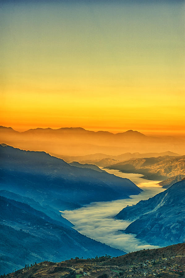 Himalaya in the morning light Photograph by U Schade