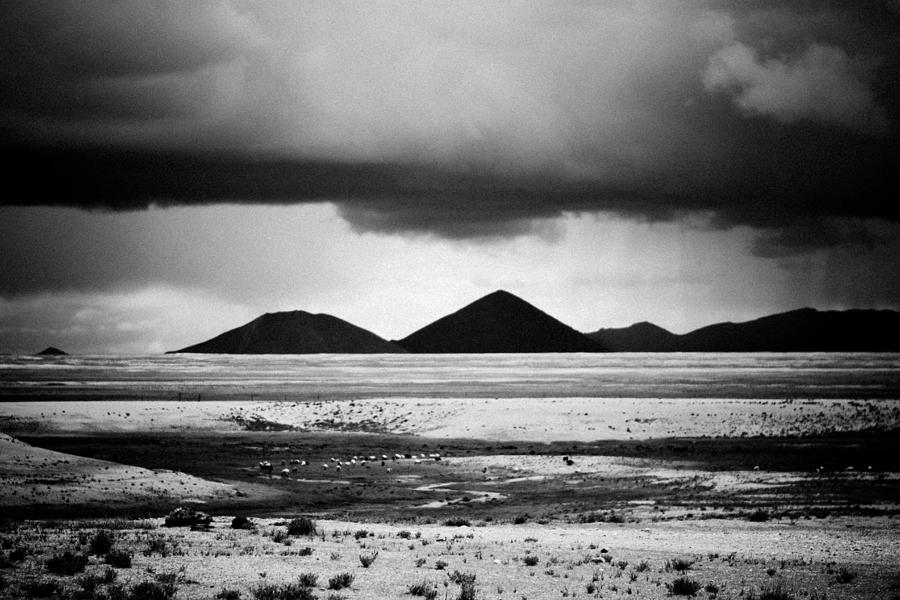 Himalaya Range piramidic black and white Photograph by Raimond Klavins