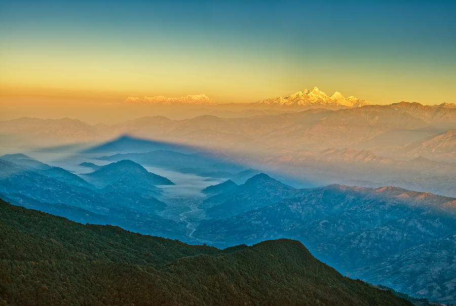Himalayan Mountains View from Mt. Shivapuri Photograph by U Schade