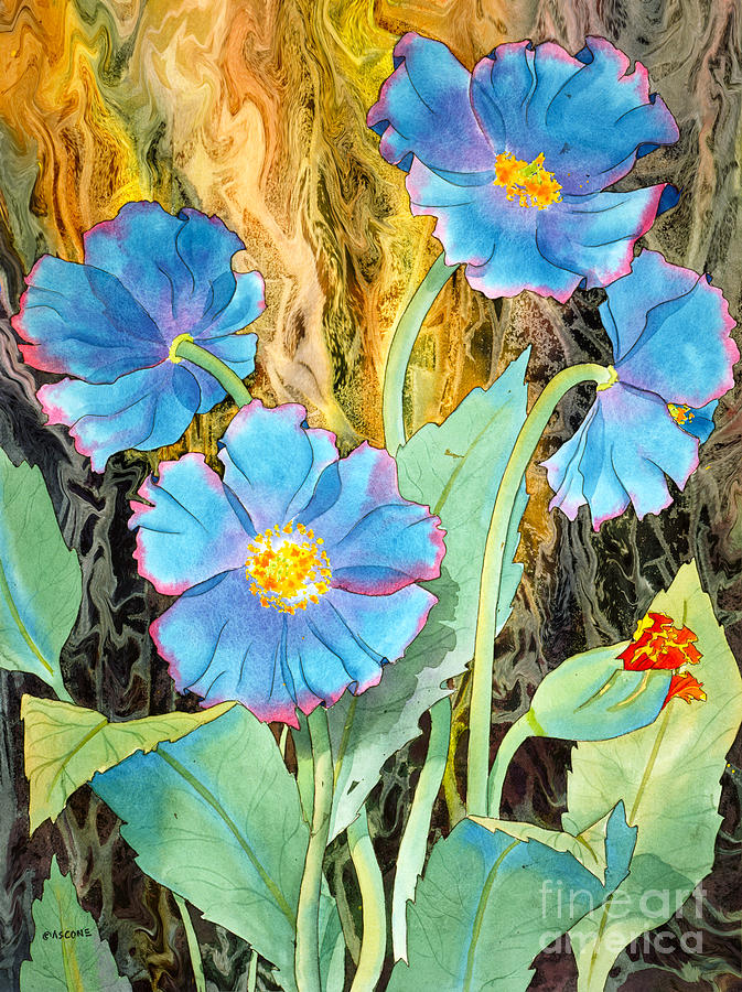 Himalayan Poppies Painting by Teresa Ascone