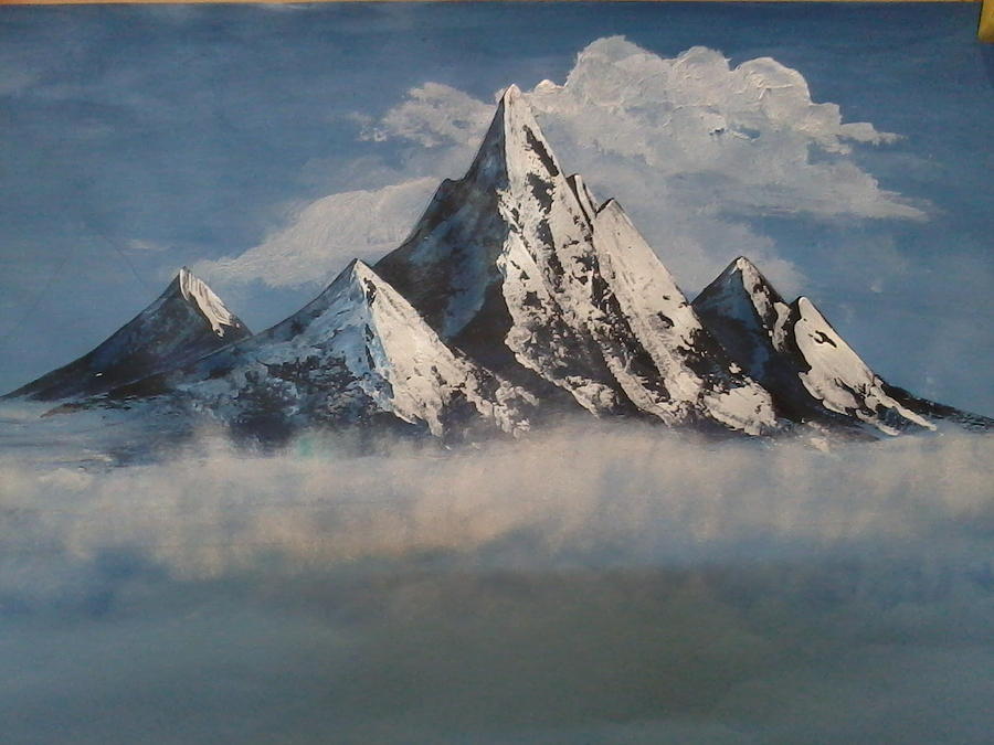 Mountain Painting - Himalayan Splendour by Sharu Anjirbag