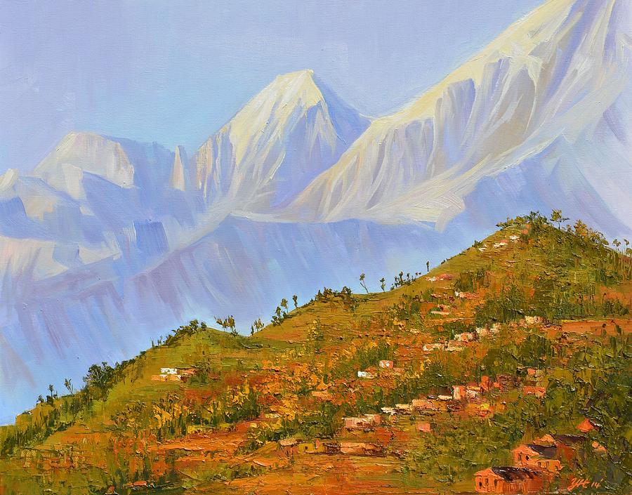 Гималаи картины. Картины живопись Непал Гималаи. Гималаи картины Верещагина. Художник, Ри овавший Гималаи.