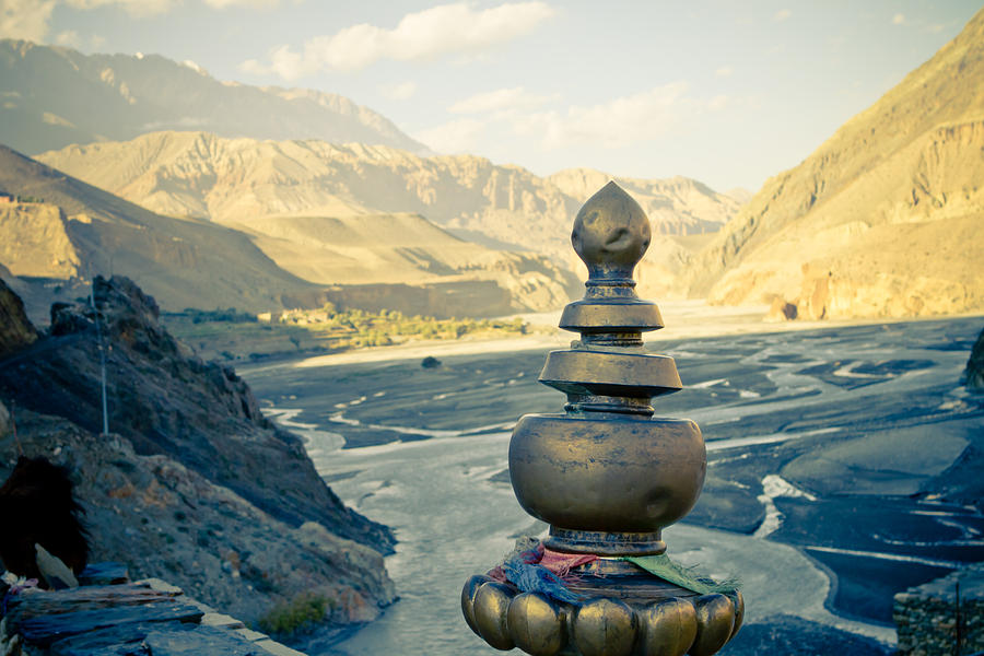 Himalayas road to Upper Mustang Photograph by Raimond Klavins