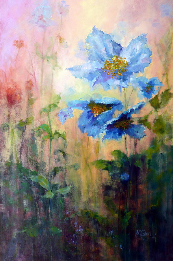 Himalyan Poppies Painting by Marie Green