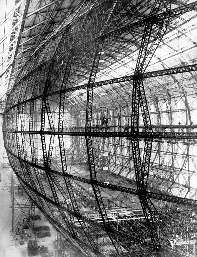 Hindenburg Construction Photograph By Underwood Archives - Pixels