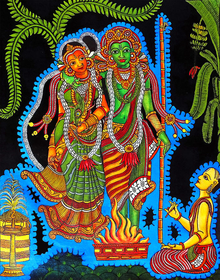 Hindu Painting - Hindu God Tirupati Balaji Wedding by Asp Arts