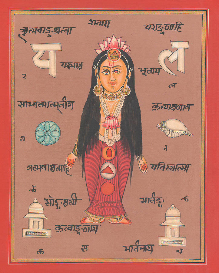 Hindu Goddess of Welth LAXMI Artwork Painting Watercolor Germany  Painting by A K Mundhra