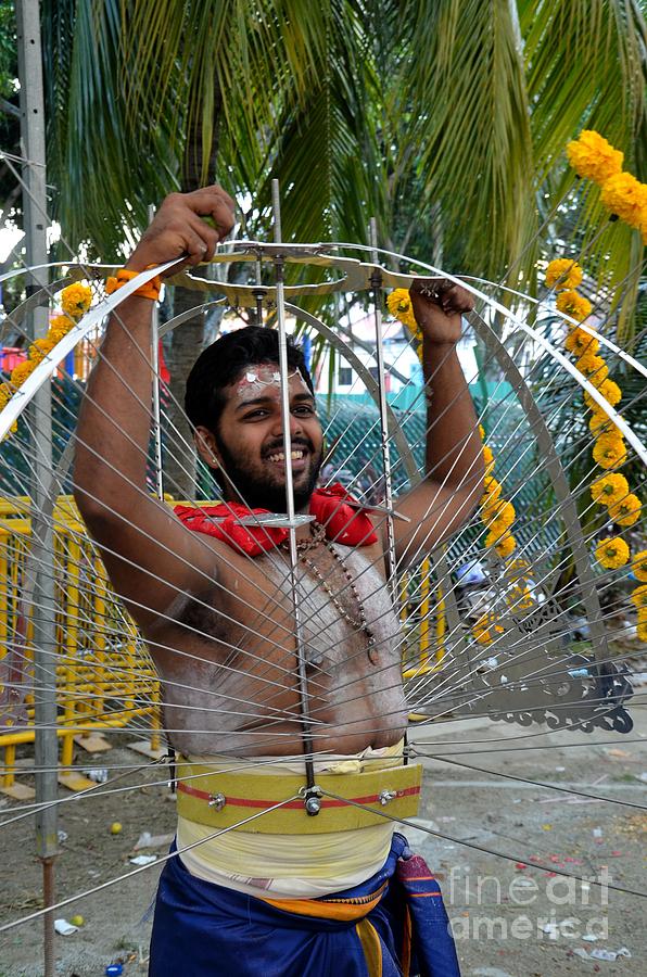 Hindu Thaipusam festival pierced devotee  Photograph by Imran Ahmed