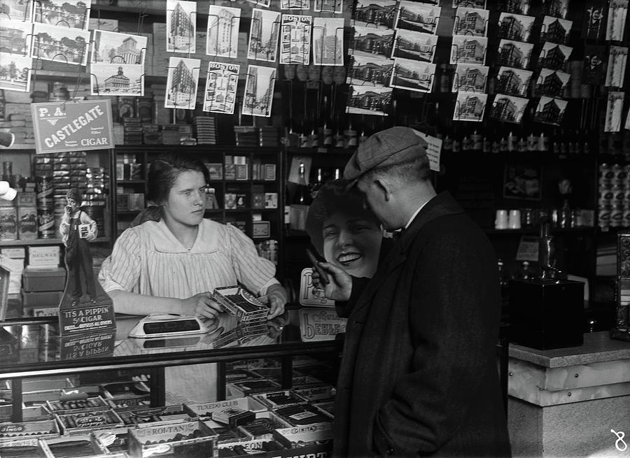 Boston Photograph - Hine Cigar Store, 1917 by Granger