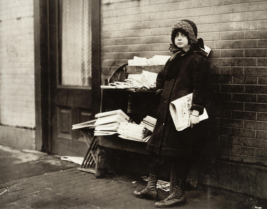 Hine Newsgirl, 1912 Photograph by Granger