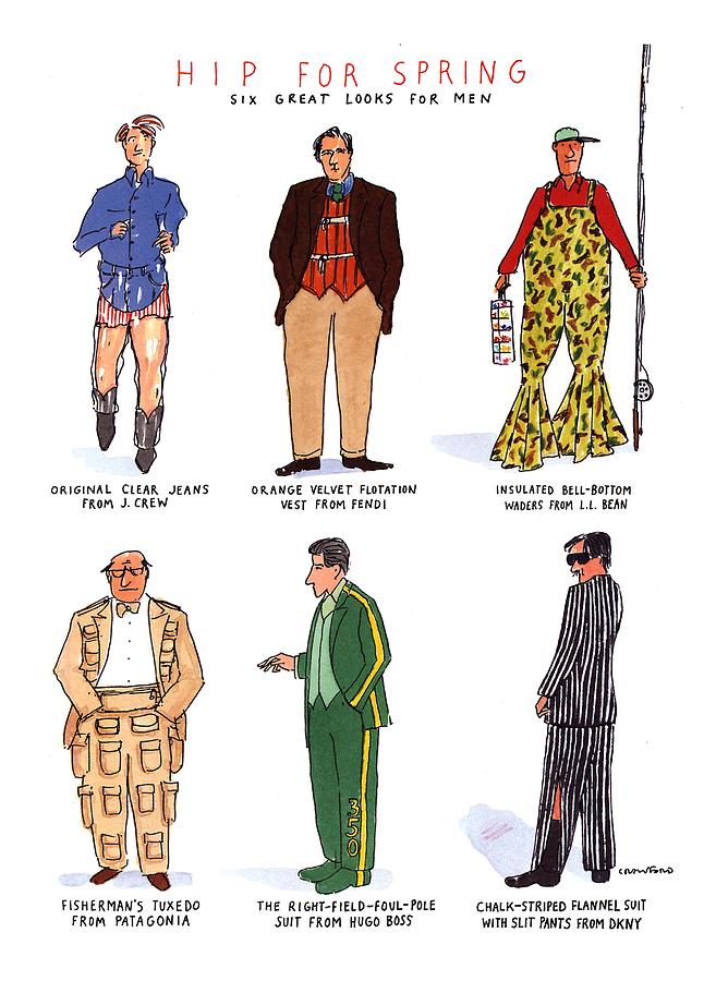 Hip For Spring
Six Great Looks For Men Drawing by Michael Crawford Hip For Spring
Six Great Looks For Men Drawing by Michael Crawford