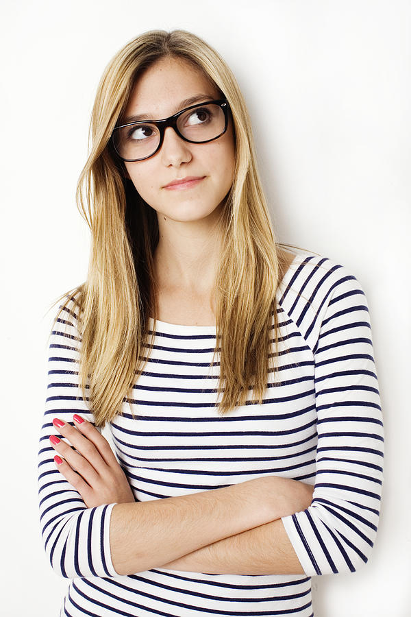 Hip Teenage Girl with Glasses Photograph by Mimi  Haddon