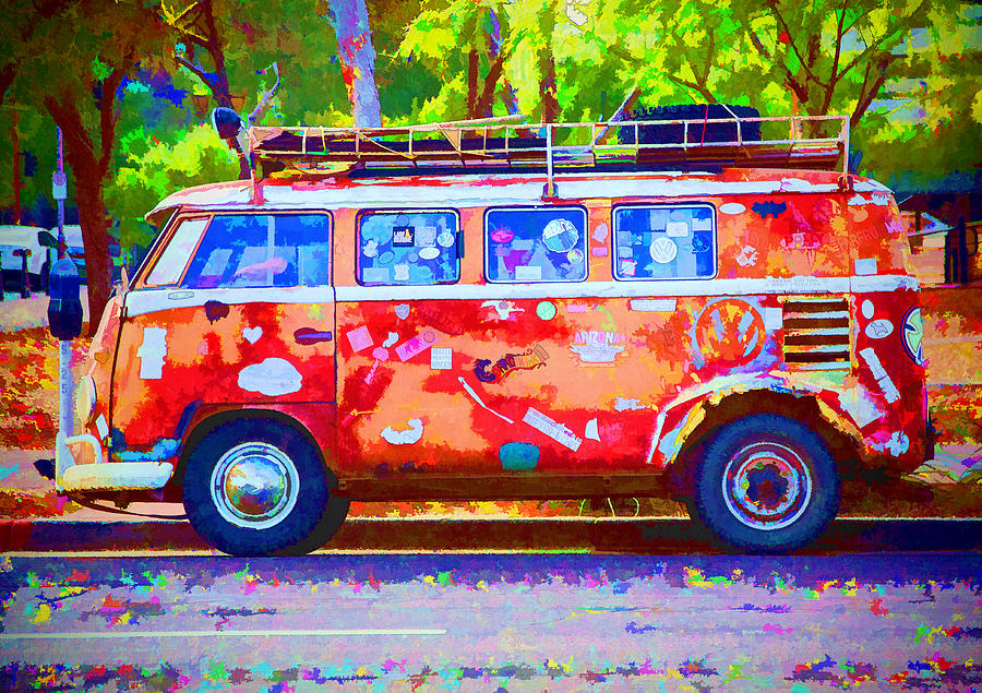 Hippie Van Photograph by Jaki Miller