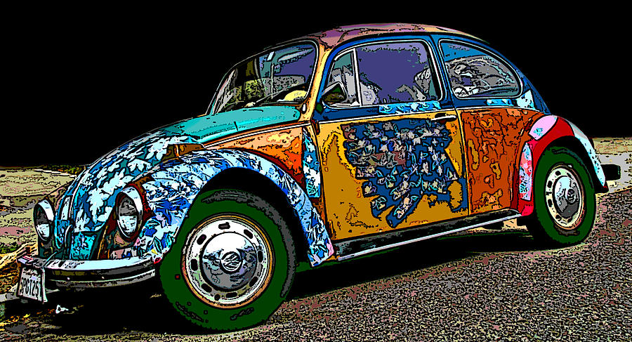 Hippie VW Bug Photograph by Samuel Sheats