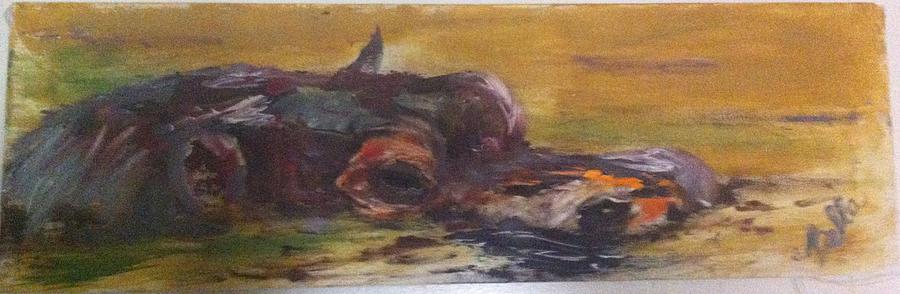 Hippopotamus Painting - Hippo by Arabella Woods