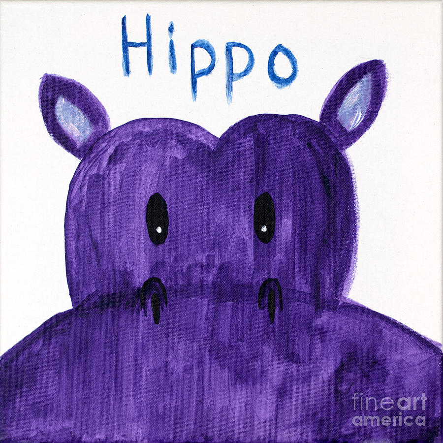 Hippo Painting by Katy Lord Nguyen
