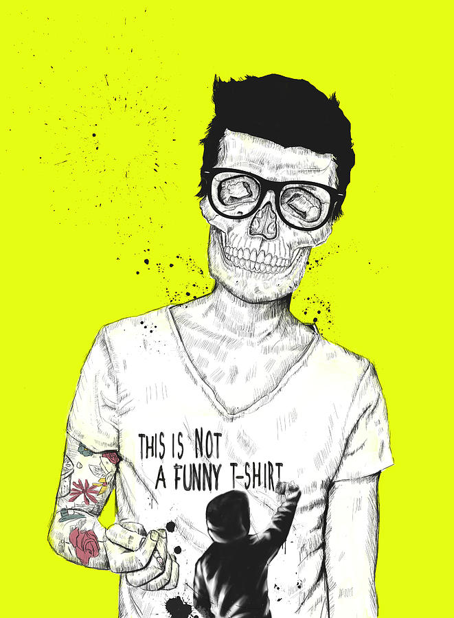 Skull Drawing - Hipsters Not Dead by Balazs Solti