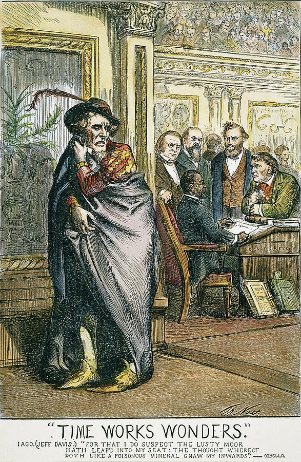 1870 Painting - Hiram Revels Cartoon, 1870 by Granger