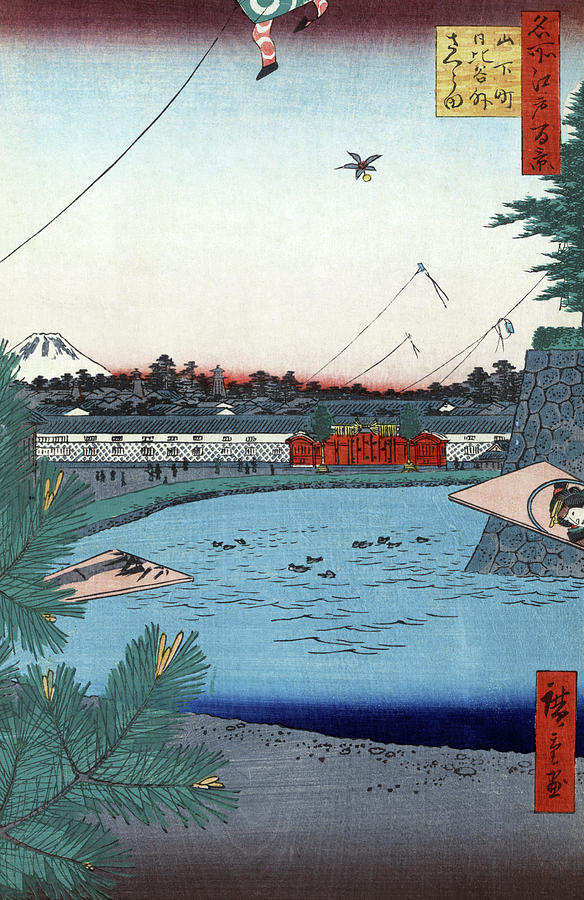 Hiroshige Hibiya, 1857 Painting by Granger