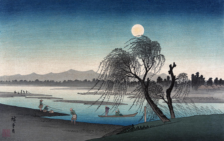 Hiroshige Night Fishing by Granger