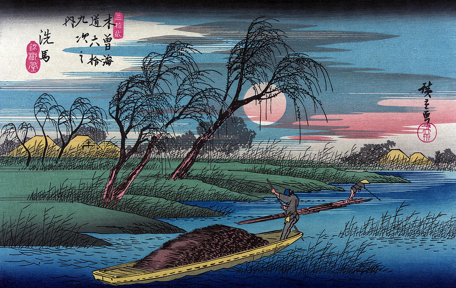 Hiroshige Ohta River, C1840 Painting by Granger