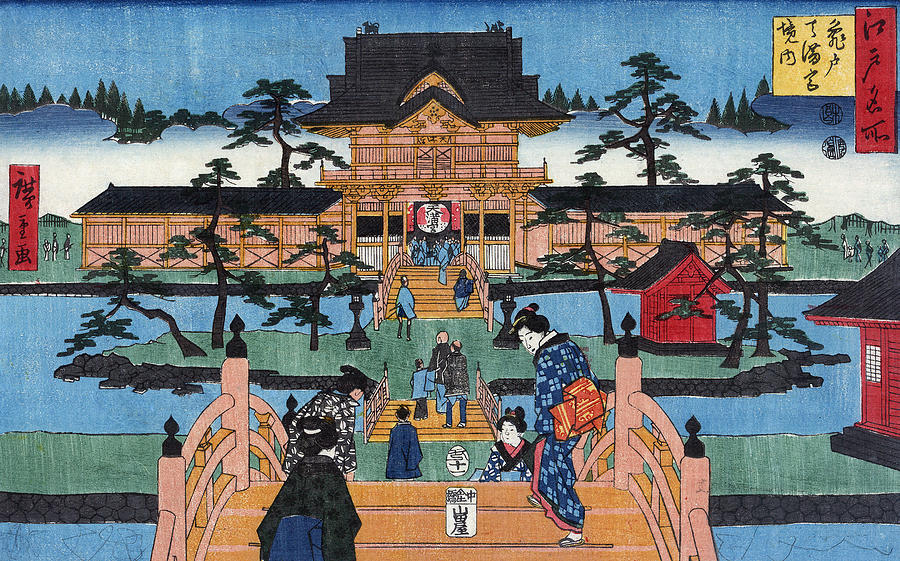 Hiroshige Shrine, 1853 Painting by Granger