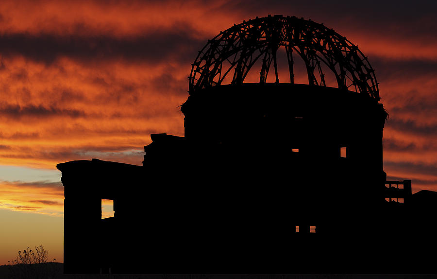 Sunset Photograph - Hiroshima Peace Memorial by Kim Andelkovic